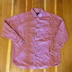 J. Crew red/white flannel